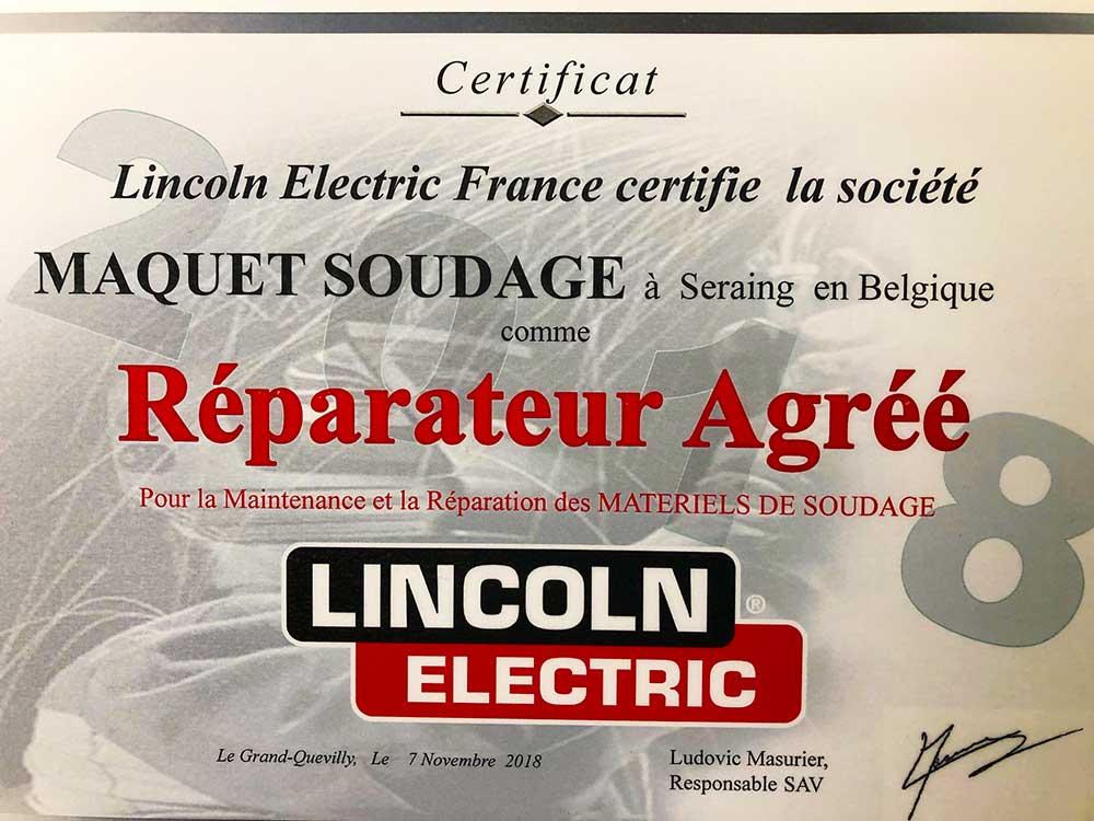 maquet réparateur agréé lincoln electric